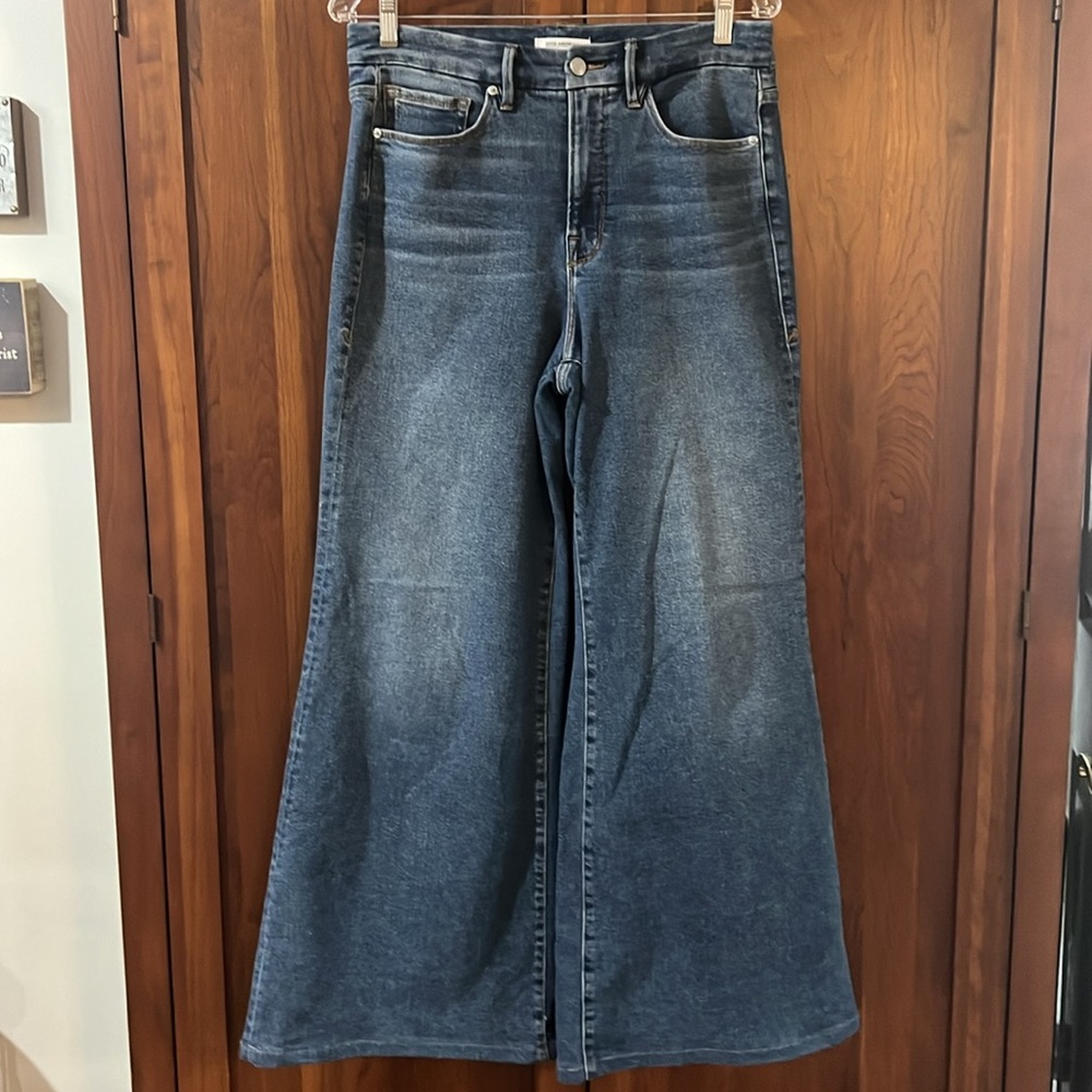 Good American Good Waist Palazzo Jeans